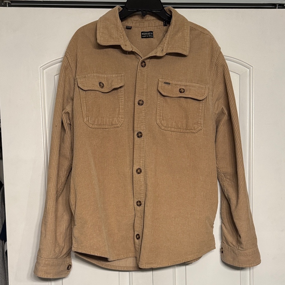 Buffalo David Bitton Men's Tan Corduroy Shirt Jacket